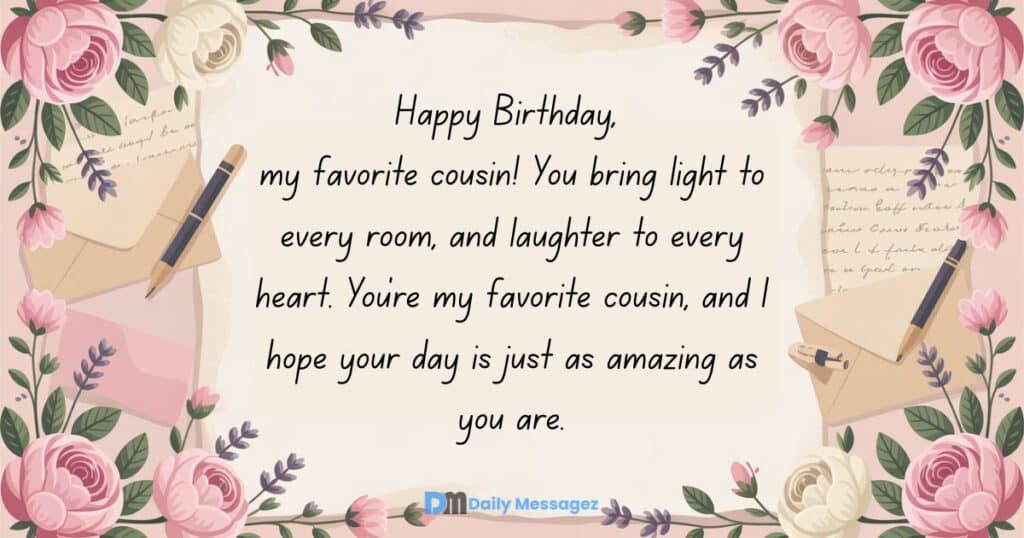 birthday message for cousin