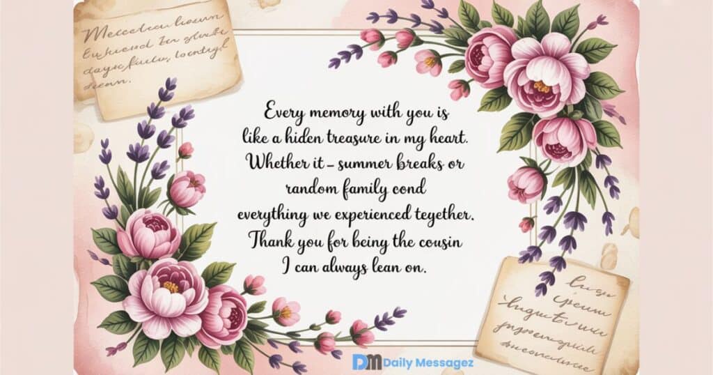 Emotional Messages for Cousin