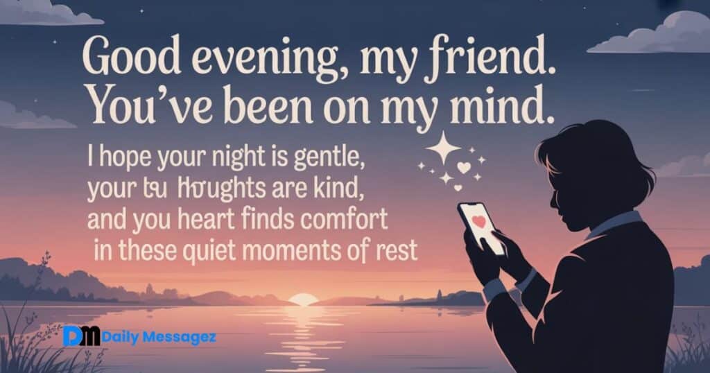 good evening messages for a friend