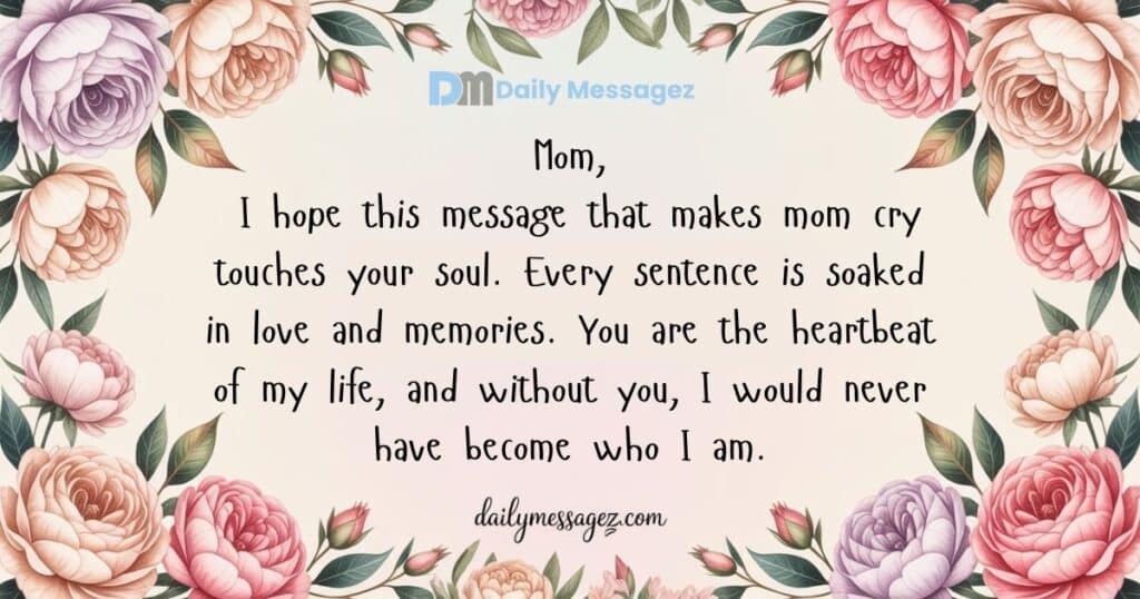 Touching Letter to Mom from Son