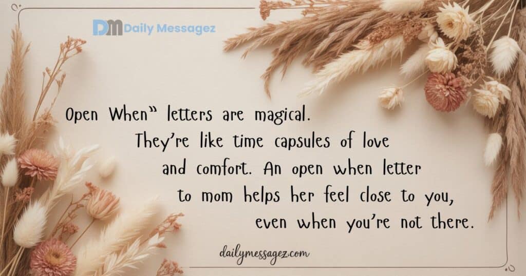 Letter to Mom from Son