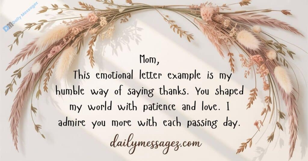 Letter to Mom from Son