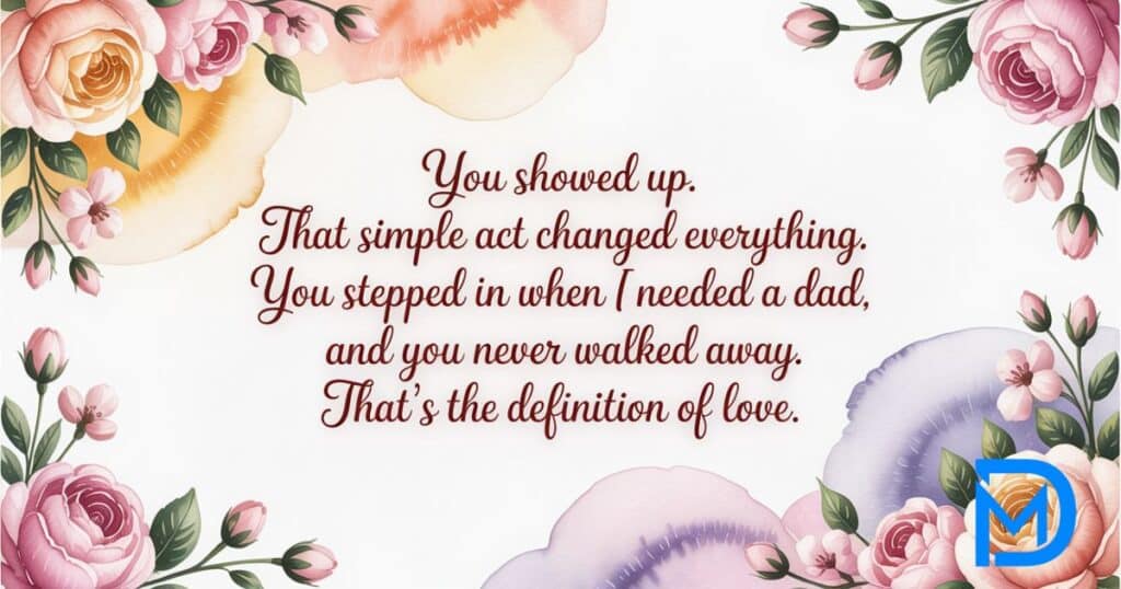 Touching Letter to Stepdad from Daughter