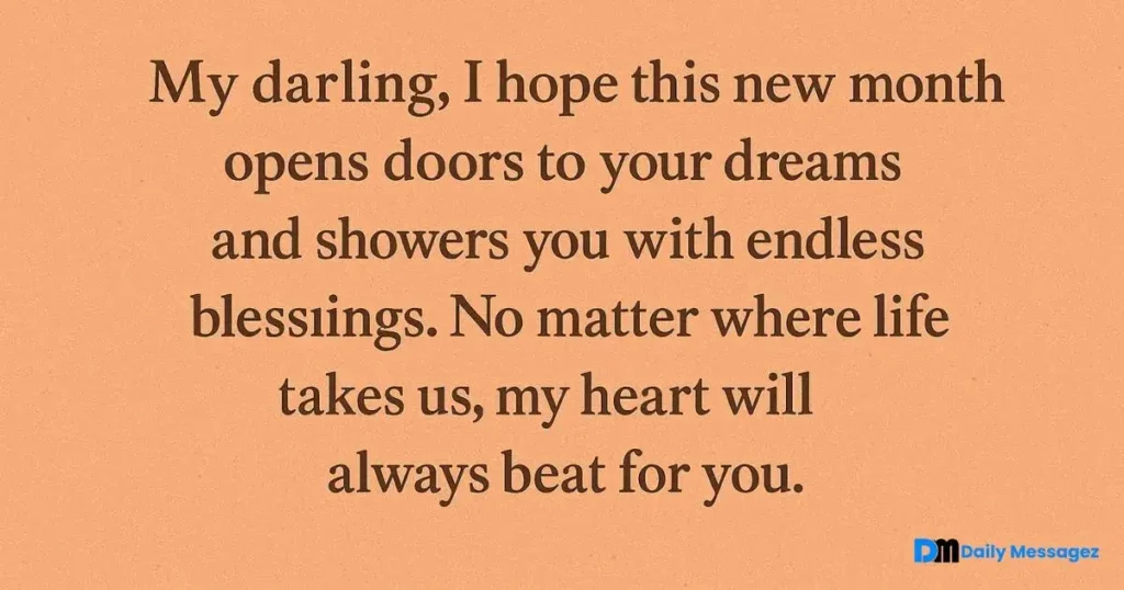 deep happy new month message for him