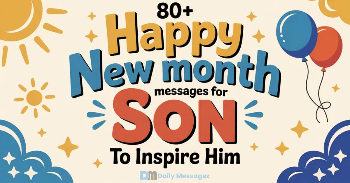 happy new month message for my son