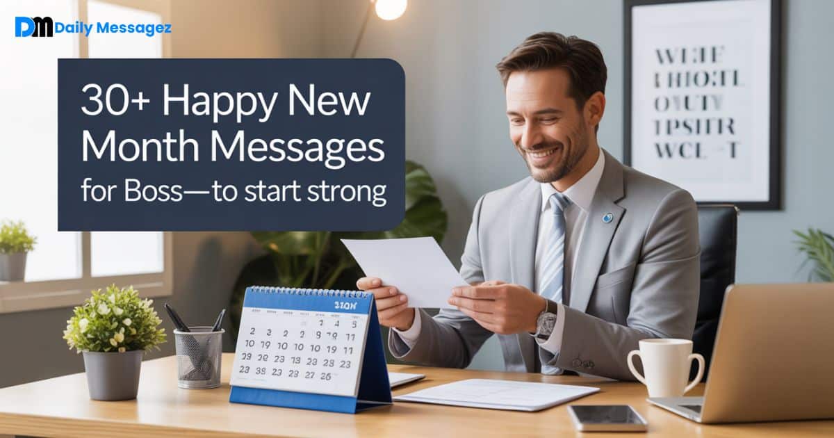 Happy New Month Messages for Boss