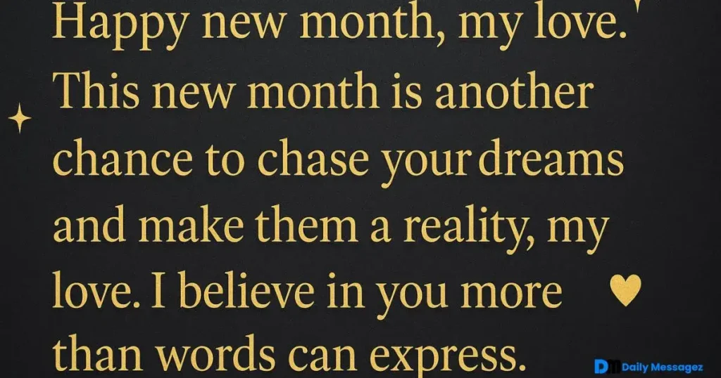 Inspirational New Month Message for Him