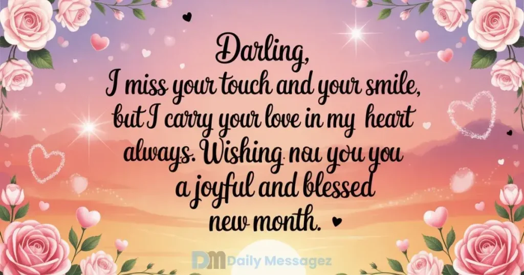 lovely happy new month message to my wife