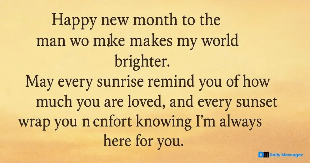 Loving New Month Messages for Boyfriend