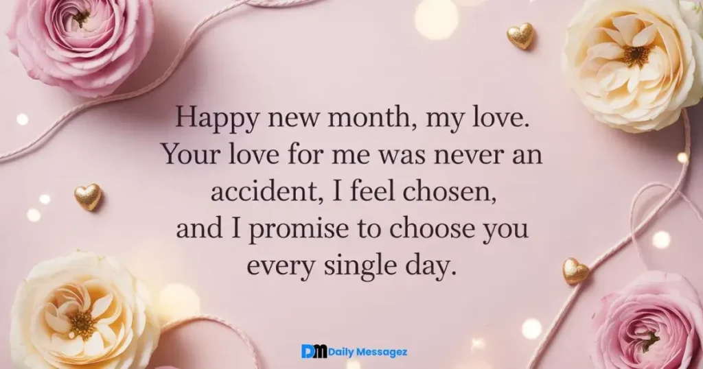 Romantic New Month Message for Boyfriend