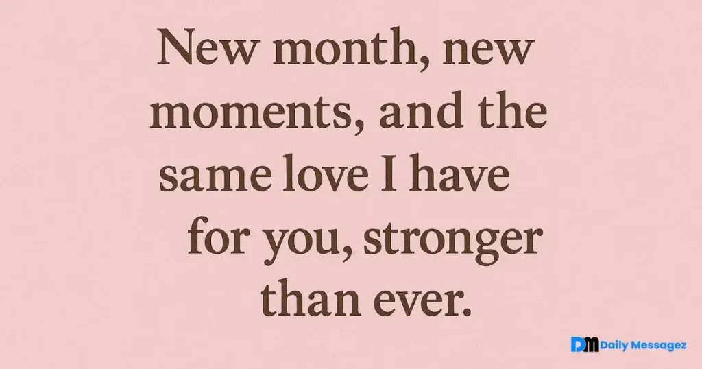 short happy new month quotes for him