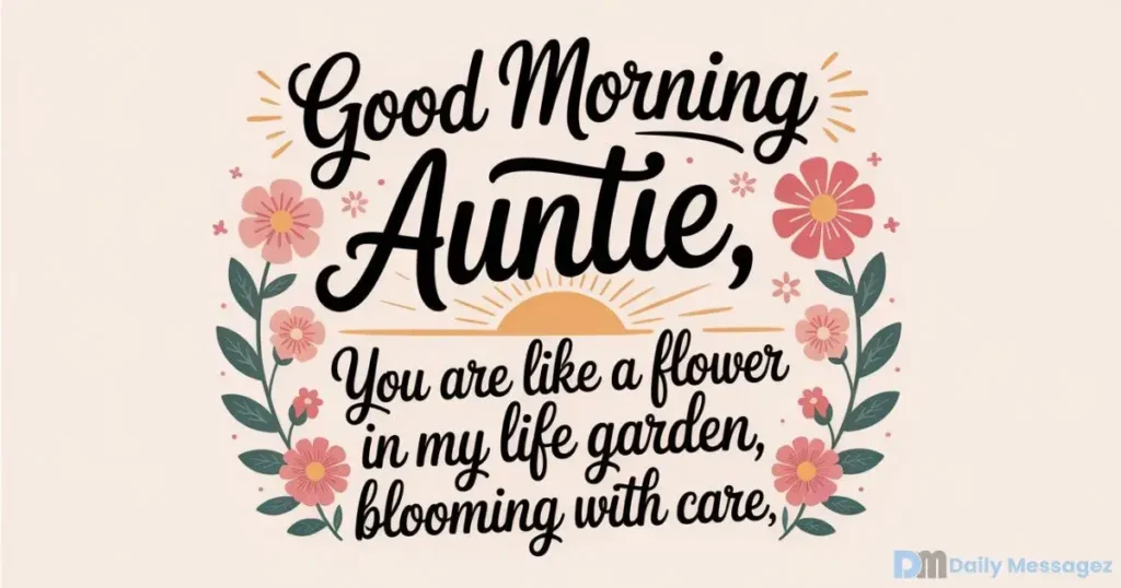 Good Morning Message for my lovely Aunt