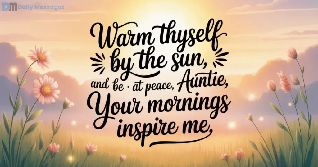 Good Morning Quotes for Aunt