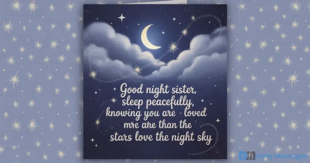 Good Night Message for Little Sister
