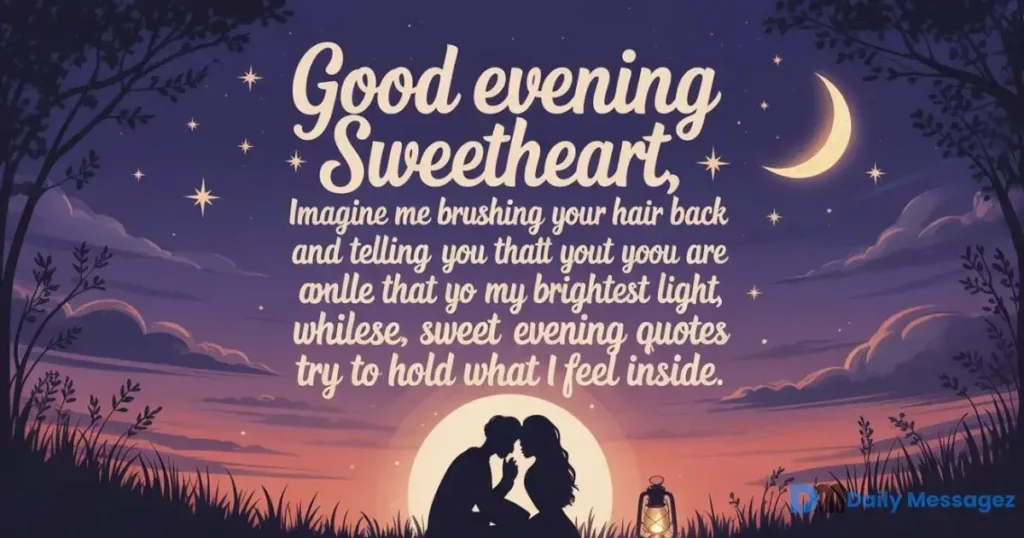 heart touching good evening message to my love