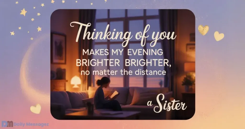 Long Distance Good Evening Messages to My Sister 