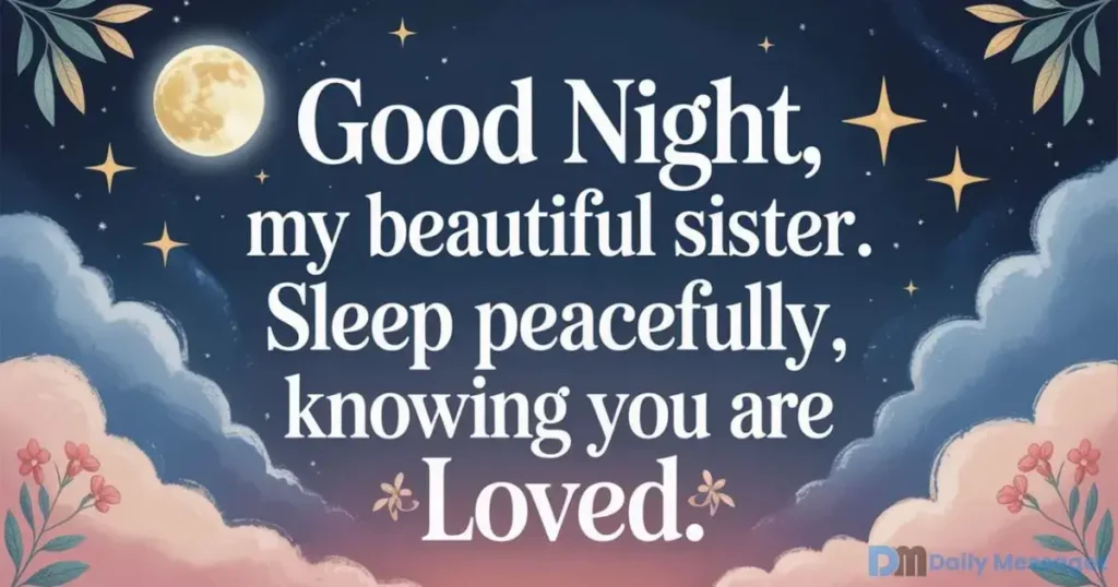 Sweet Good Night Messages For Sister