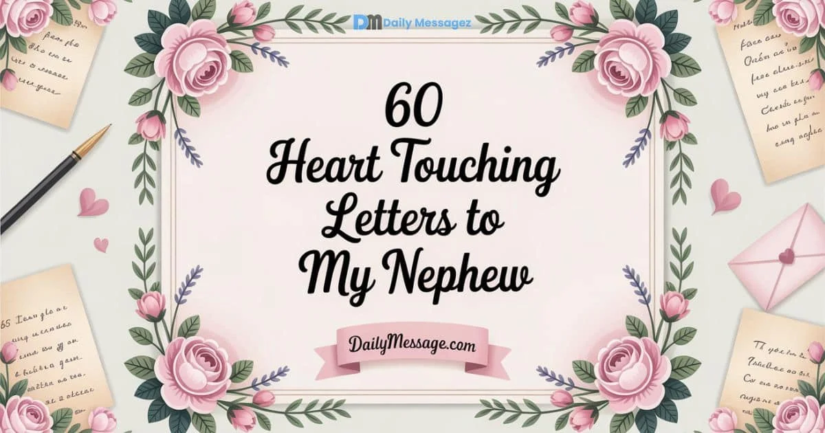 Touching Letters to My Nephew
